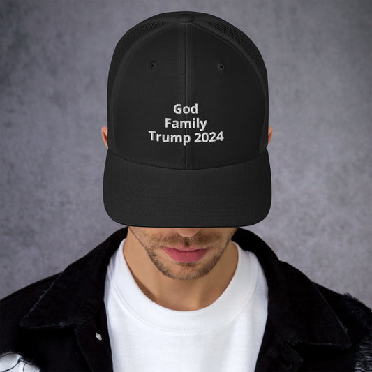 God, Family, Trump 2024 Hat